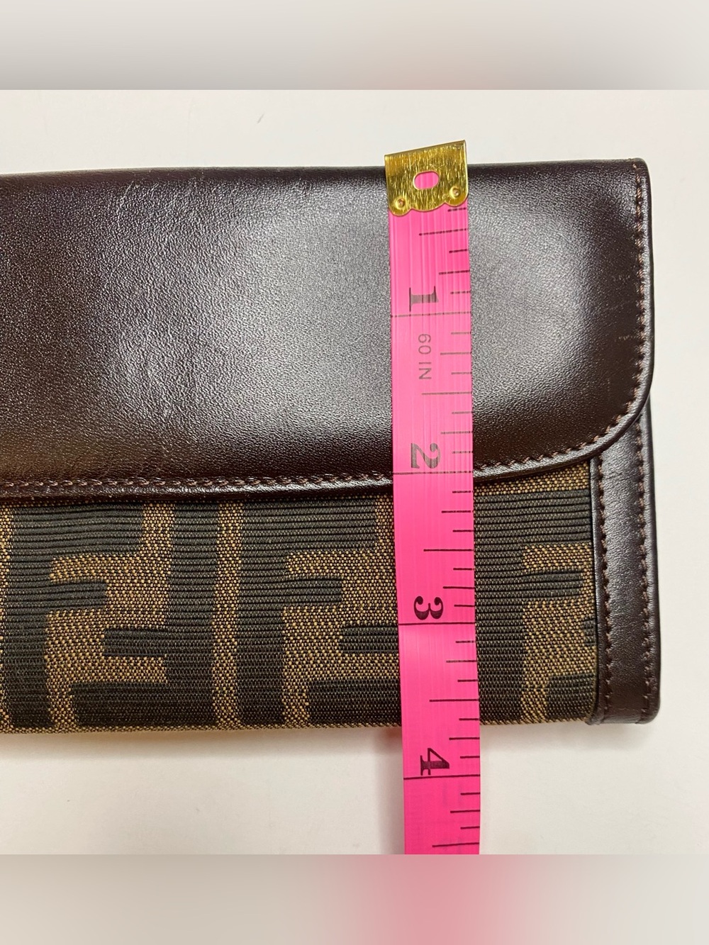 Fendi Brown Zucca Tri-Fold Long Wallet 7.5in x 4in approx. LNC😍 - Picture 9 of 10